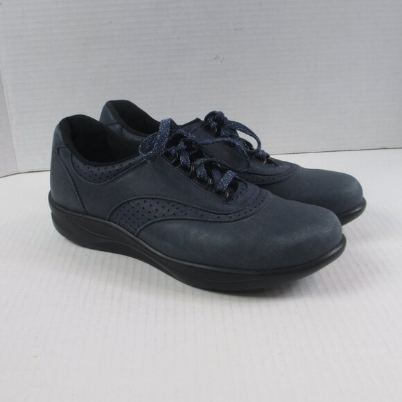 SAS Women's Shoe Walk Easy Comfort Walking Support Nero Gray Lace Sneaker 7.5 - Picture 1 of 9